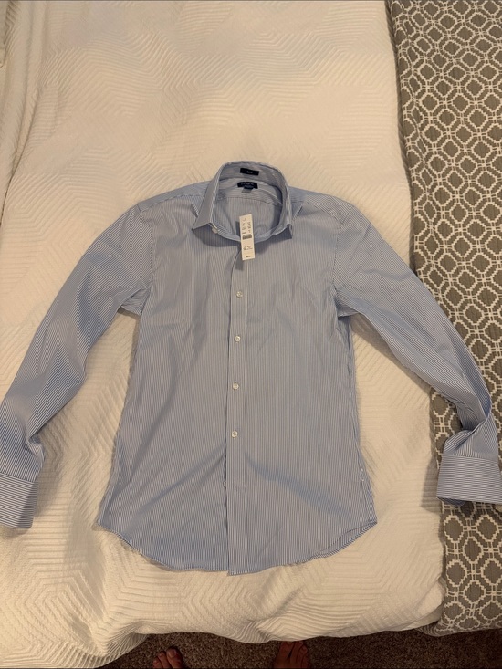 J. Crew Other - J. Crew Men's Blue and White Pinstripe Dress Shirt NWT